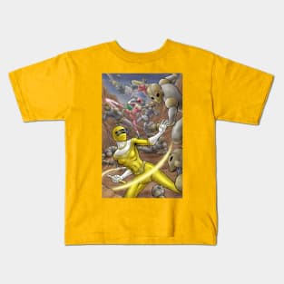 Yellow and Pink Zeo Rangers Kids T-Shirt